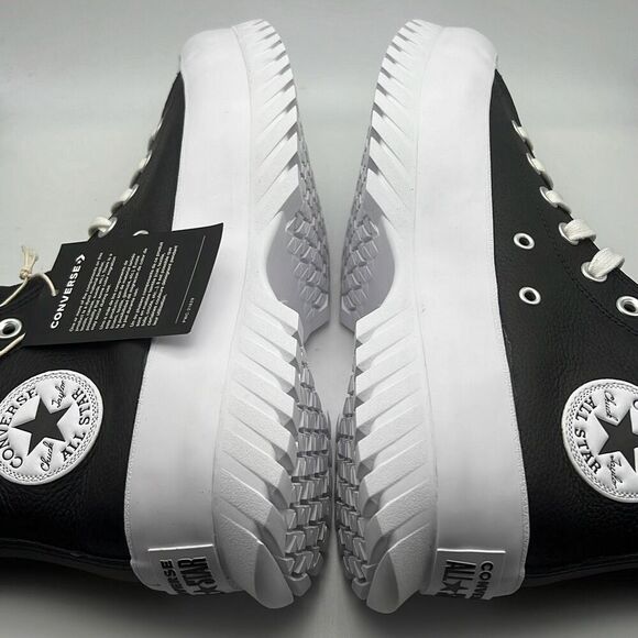 Converse Chuck Taylor All Star Leather Lugged 2.0 Black Sneakers Men 8.5 | W10.5 - Picture 8 of 11